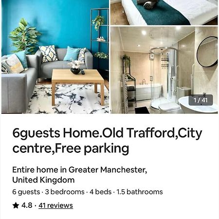 6 Guests House Old Trafford,Media City,City Centre, Free Parking Манчестер Экстерьер фото